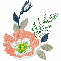 Flowers And Tree Embroidery Design 1 Flowers And Tree Embroidery Design 1